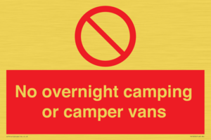 No overnight camping or camper vans